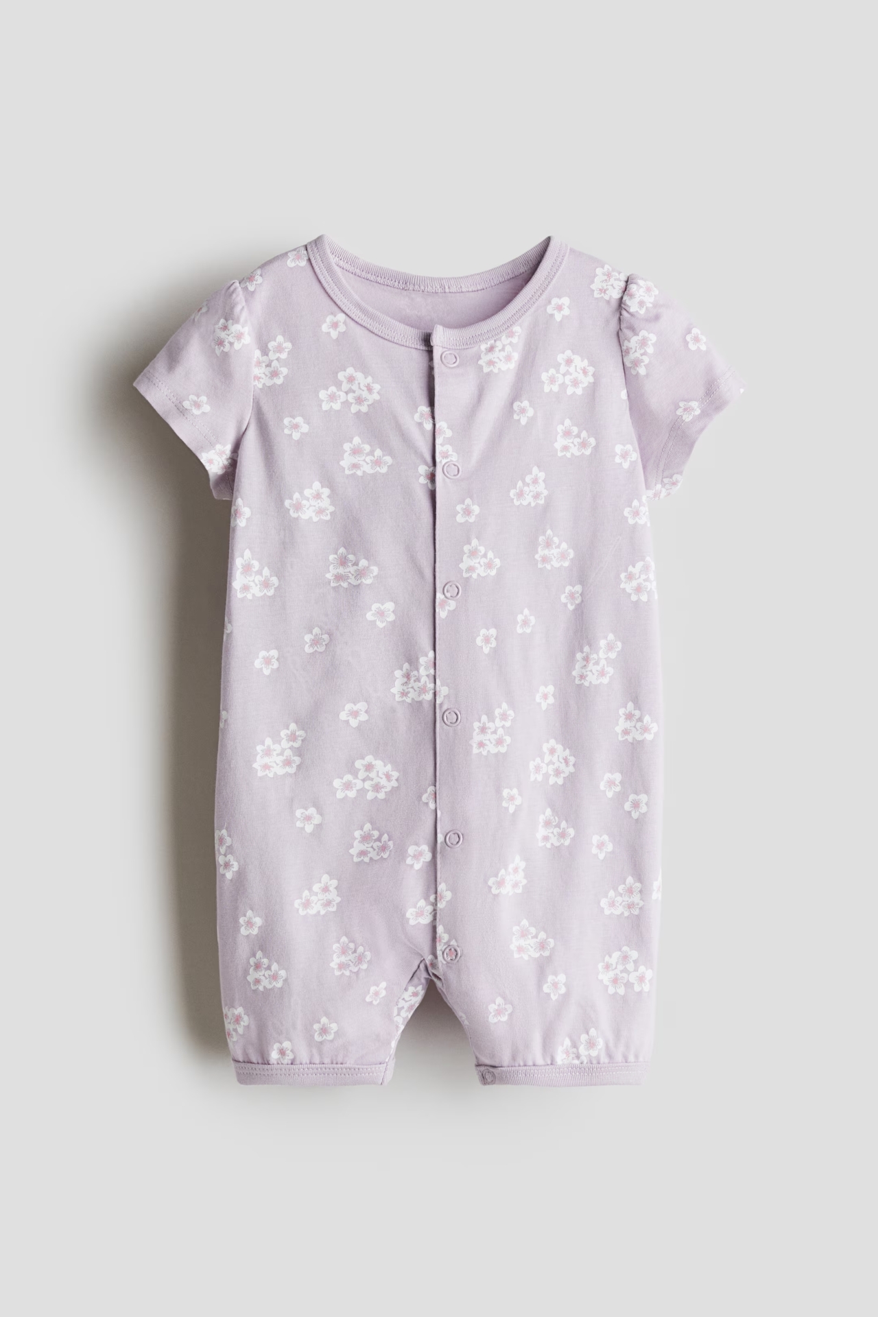 romper tím hoa văn H&M