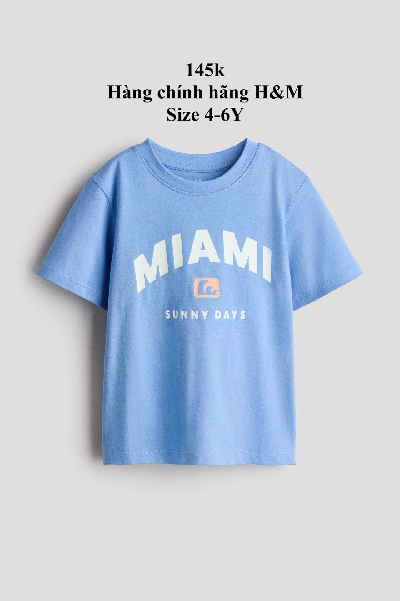 áo thun ngắn tay màu xanh nước biển miami