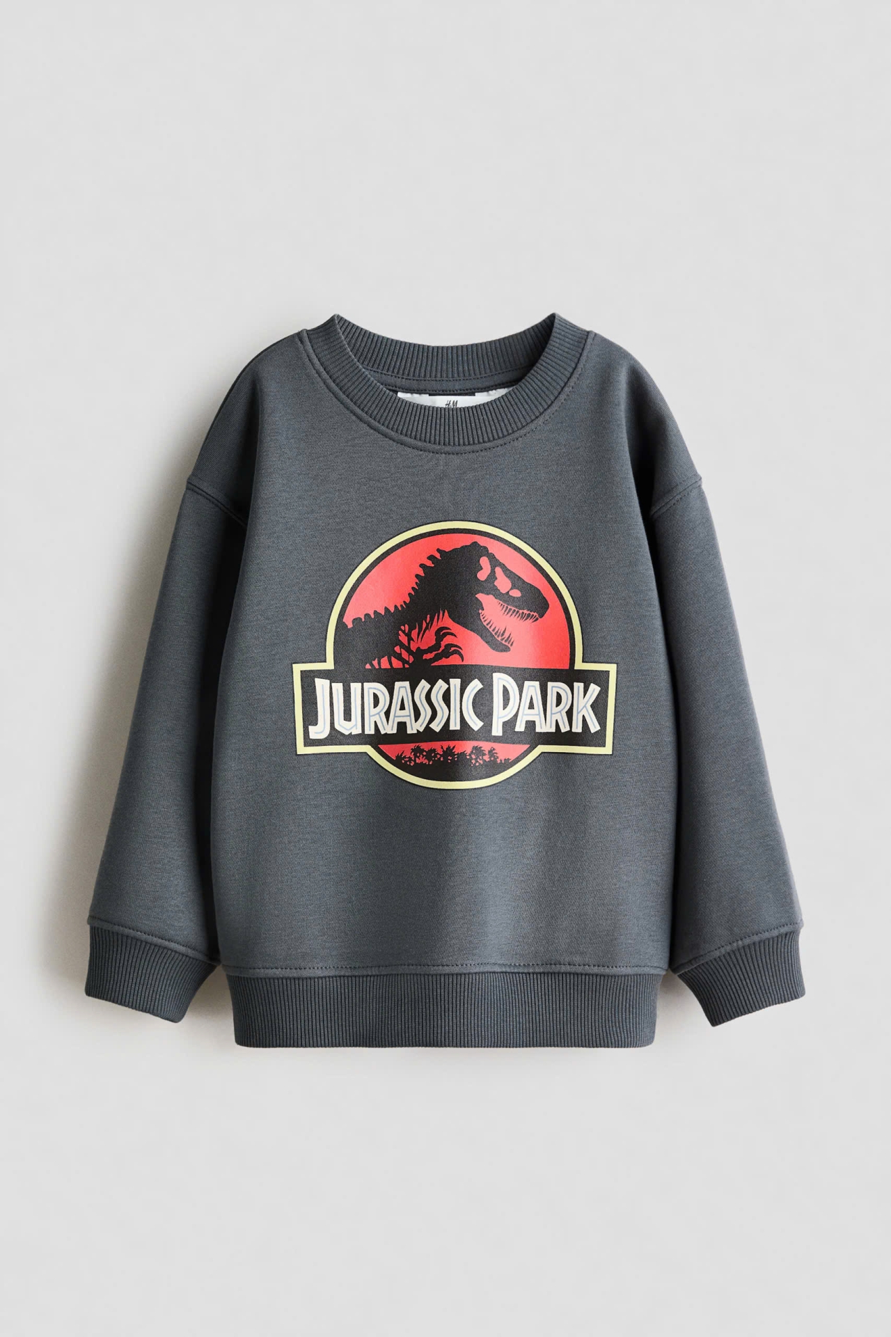 áo nỉ hình Jurassic World màu xám đậm
