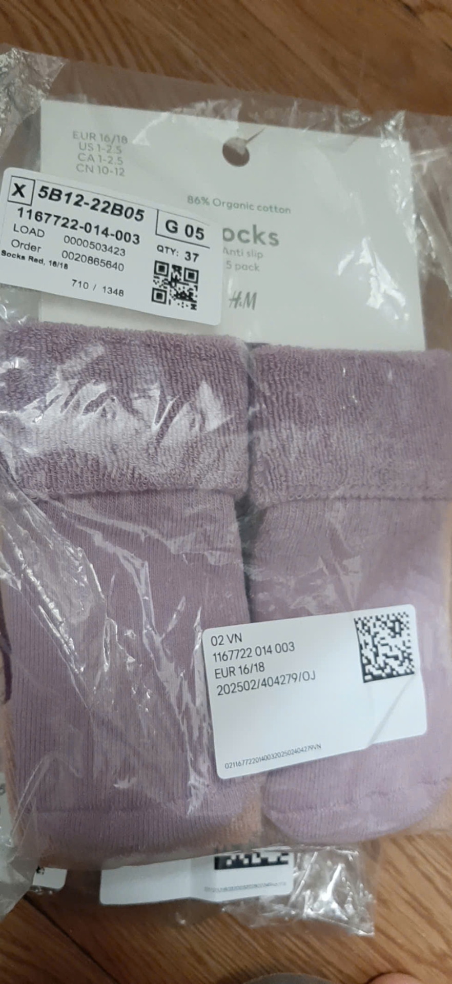 set 5 đôi tất dày màu sáng