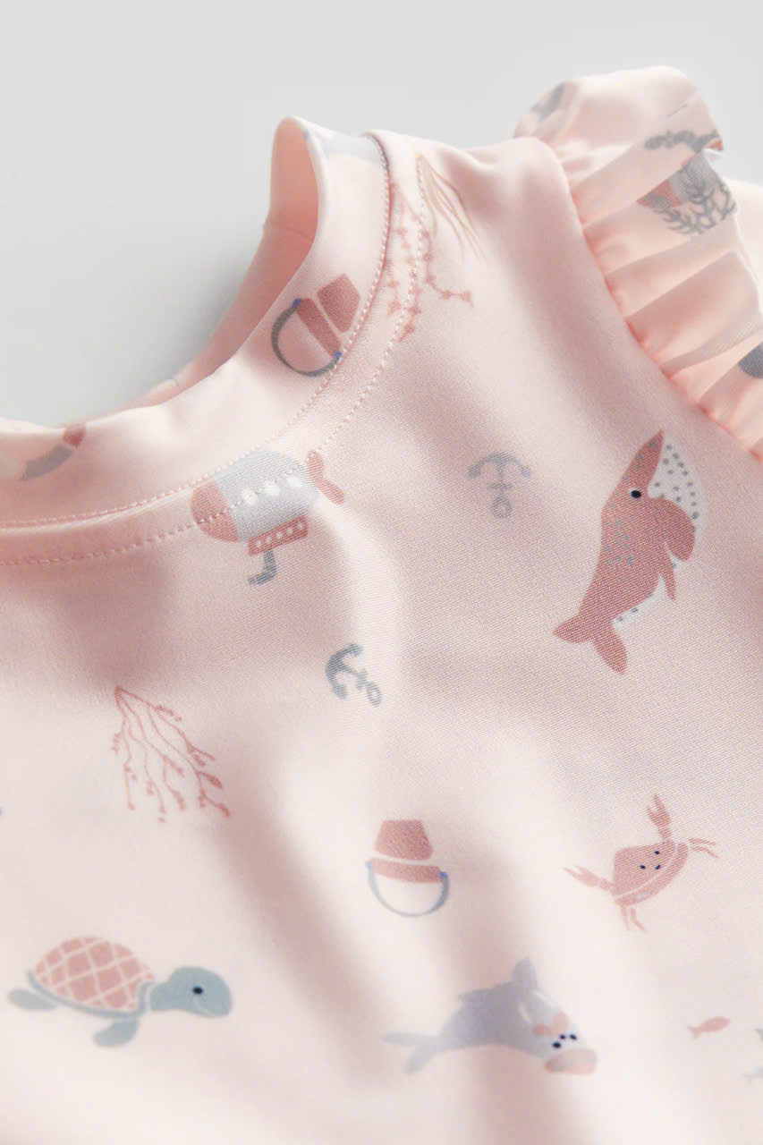 Áo bơi chống tia UV màu hồng hãng H&M cho bé