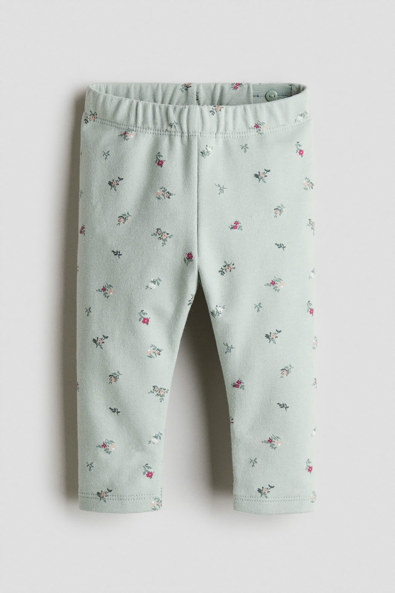 quần dài bằng cotton hình hoa màu xanh
