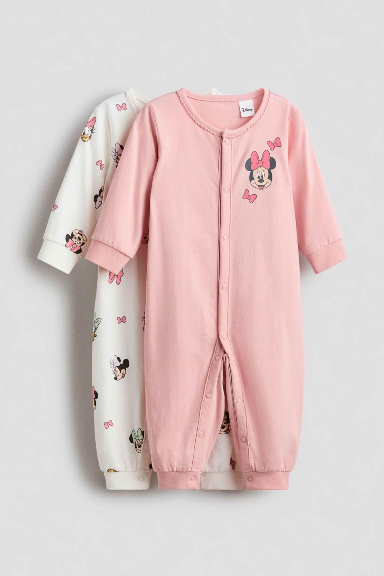 set 2 bộ body ngủ dài tay màu hồng trắng Mickey (1m-2y) FORM TO