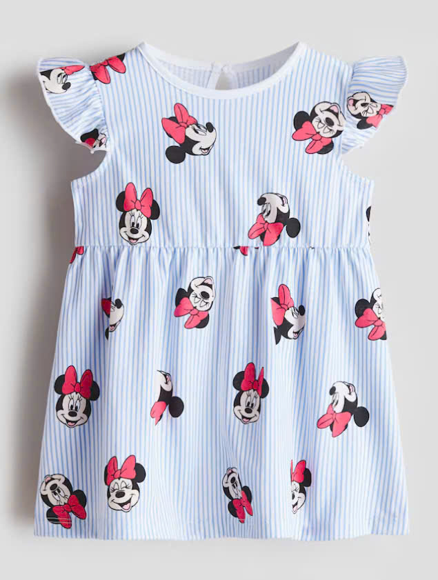 váy cánh tiên chuột minnie kẻ xanh