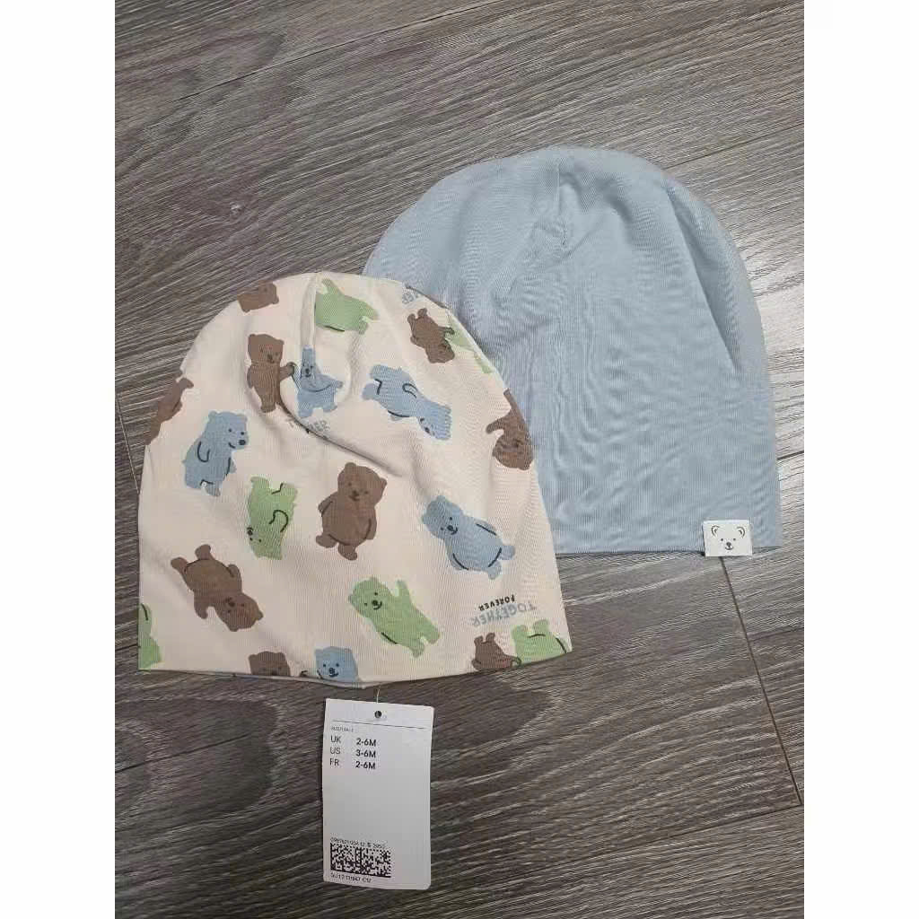 Set 2 mũ ấm H&M con gấu cho bé