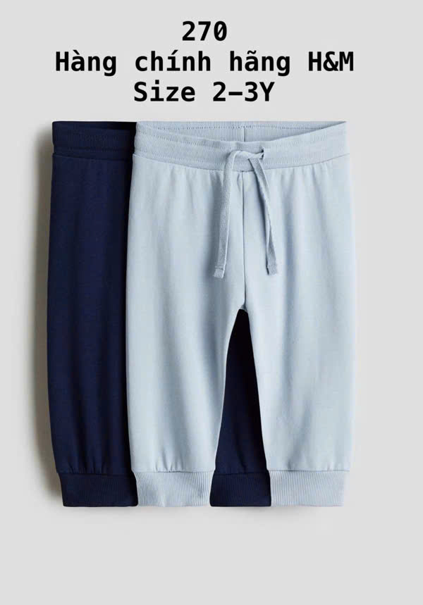 Set 2 quần dài xanh đen 2-3Y