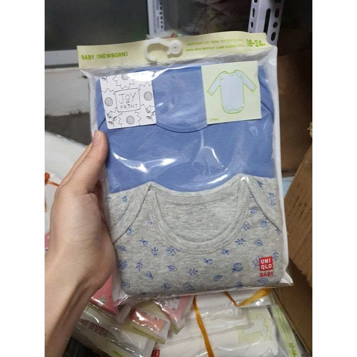set 2 chiếc body dài tay Uniqlo Auth chất cotton mềm mịn