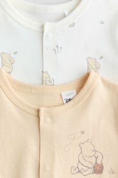 set 2 romper gấu winnie the pooh màu vàng trắng