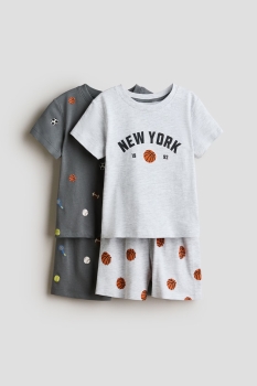 set 2 đồ bộ ngắn tay dành cho bé trai H&M