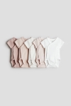 set 5 body chip màu hồng trắng cho bé gái H&M