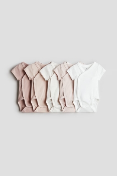 set 5 body chip màu hồng trắng cho bé gái H&M