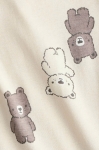 body chip cộc tay màu be con gấu H&M size 4m - 18m