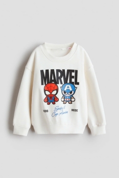 áo dài tay Marvel Comics màu trắng
