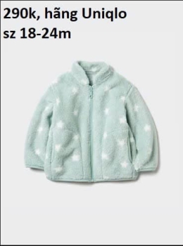 áo lông cừu UNIQLO màu xanh cho bé