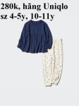 Bộ pyjama dài tay UNIQLO chấm bi cho bé