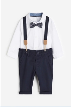 set công tử 4 chi tiết H&M cho bé