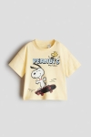 áo thun cộc tay màu vàng snoopy peanuts H&M 2y - 3y