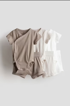 set 3 đồ bộ cộc tay cho bé trai H&M