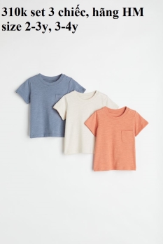 set 3 áo phông màu cam H&M