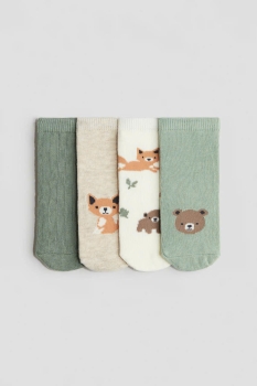set 4 đôi tất cáo và gấu màu xanh