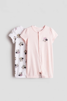 set 2 Romper chuột Minnie màu hồng trắng