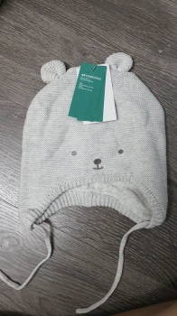 Mũ len hình con mèo xám H&M cho bb