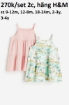 set 2 váy 2 dây màu xanh H&M cho bé gái