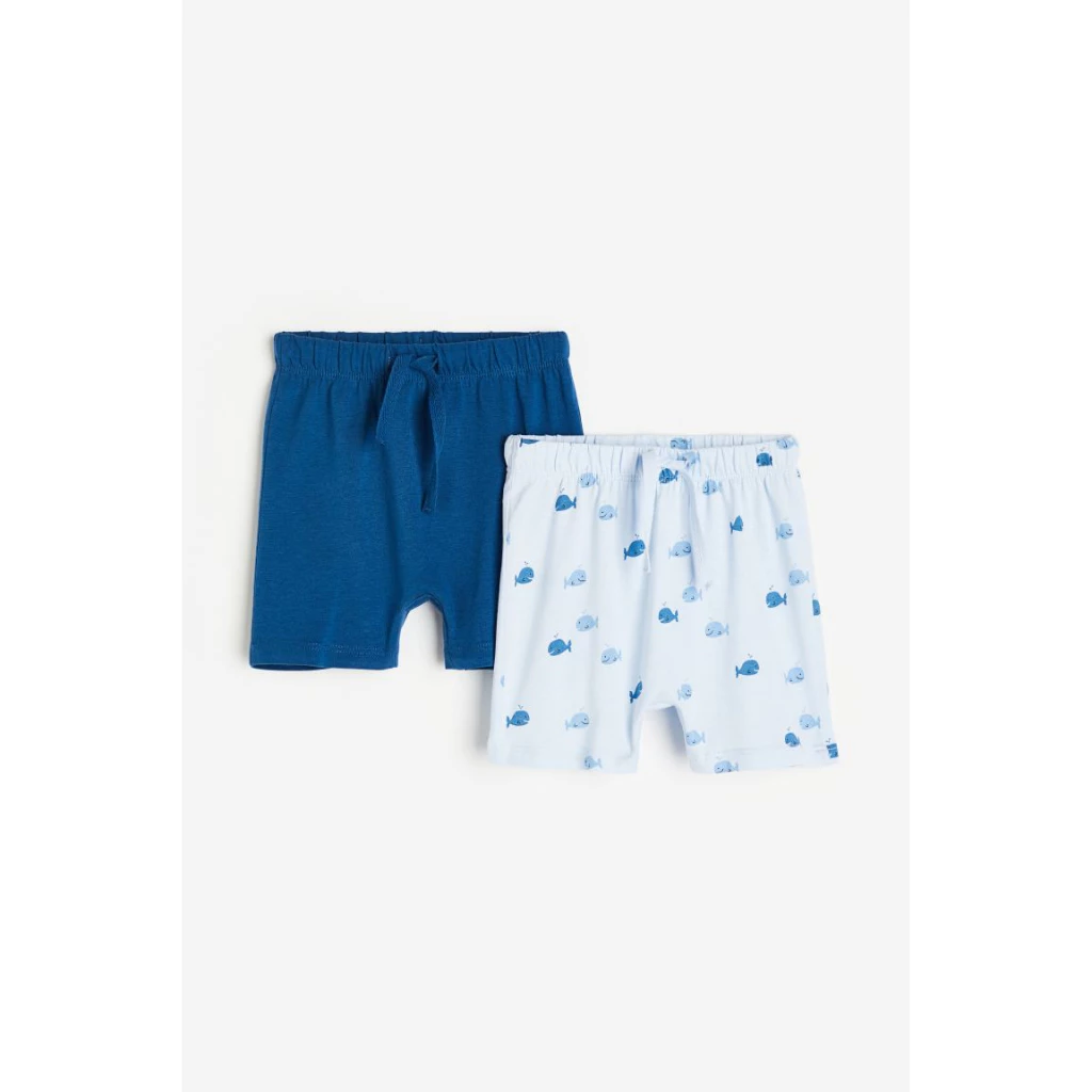Set 2 quần đùi hình cá H&M auth chất cotton cho bé