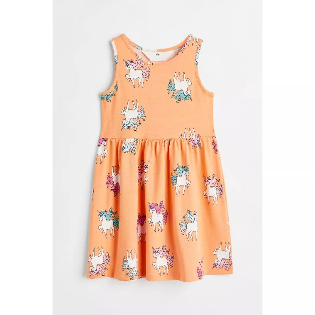 Váy sát nách hình con kỳ lân H&M cho bé