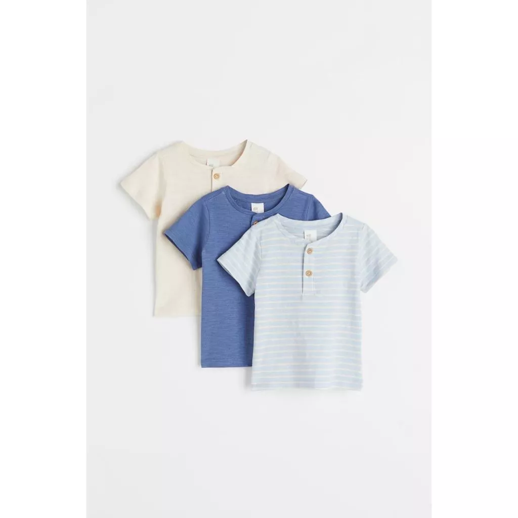 Set 3 áo phông kẻ H&M cho bé