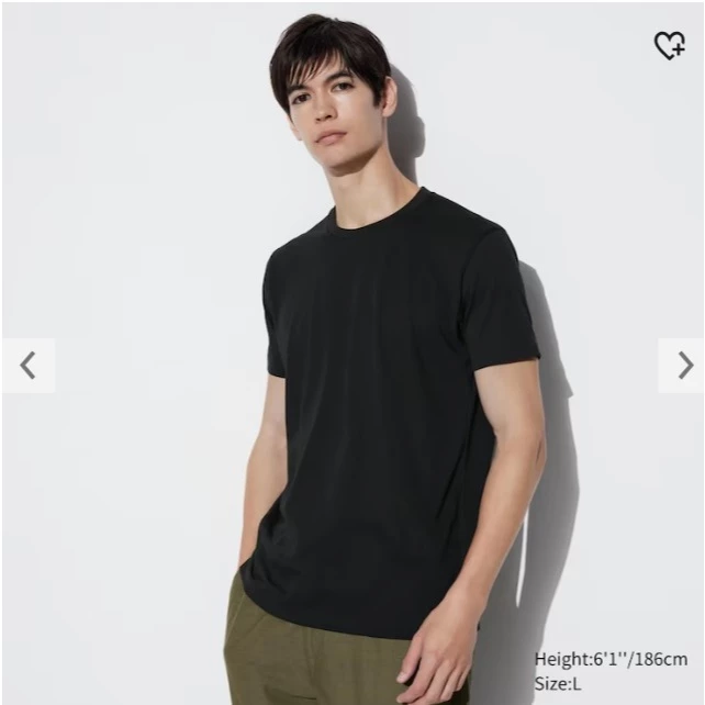 Áo thun tay ngắn Dr màu black Uniqlo cho nam