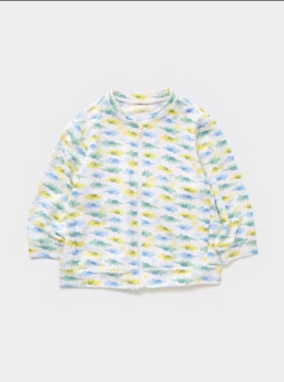 Áo chống nắng họa tiết vàng xanh Uniqlo cho bé