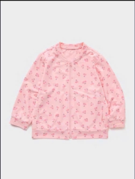 Áo chống nắng họa tiết hoa nhí hồng Uniqlo cho bé