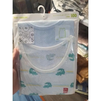 set 2 áo ba lỗ cotton lưới uniqlo cho bé