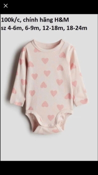 body chip tym hồng chính hãng H&M