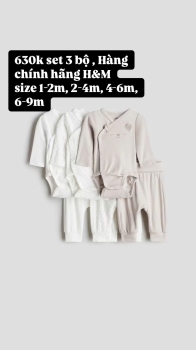 set 3 bộ dài tay kèm quần H&M