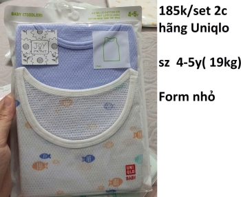 áo ba lỗ cá tím uniqlo 4-5y