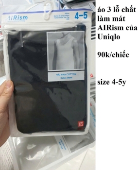 áo ba lỗ uniqlo đen