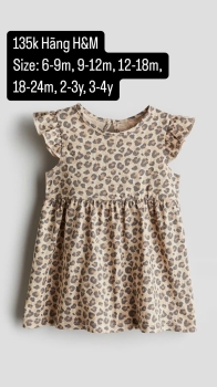 váy cánh tiên da beo H&M