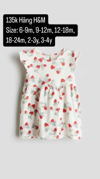 váy cánh tiên dâu H&M