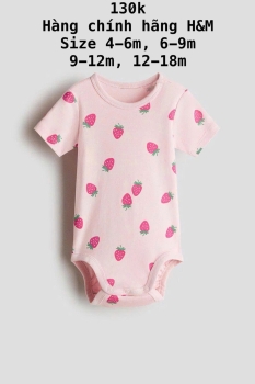 Body chip màu hồng quả dâu 2m-18m