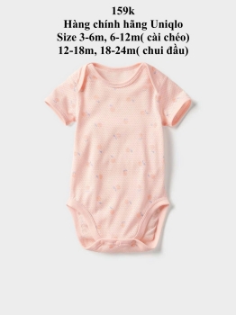 Body chip màu hồng Uniqlo 3-24m