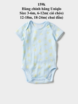 Body chip màu xanh dương Uniqlo 3-24m